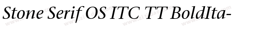 Stone Serif OS ITC TT BoldIta字体转换